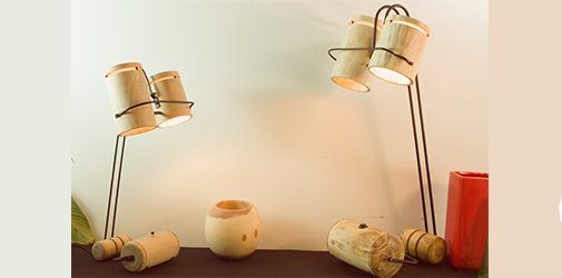 Lampes Ccocn d'Erebia luminaires sur un bureau