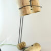 Lampe artisanale Erebia Luminaires Modèle Cocon en bois et acier