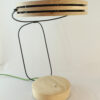 Lampe artisanale Erebia Luminaires Modèle Pemelène en bois et acier